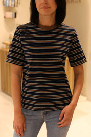 T-SHIRT IN 100% COTONE A RIGHE