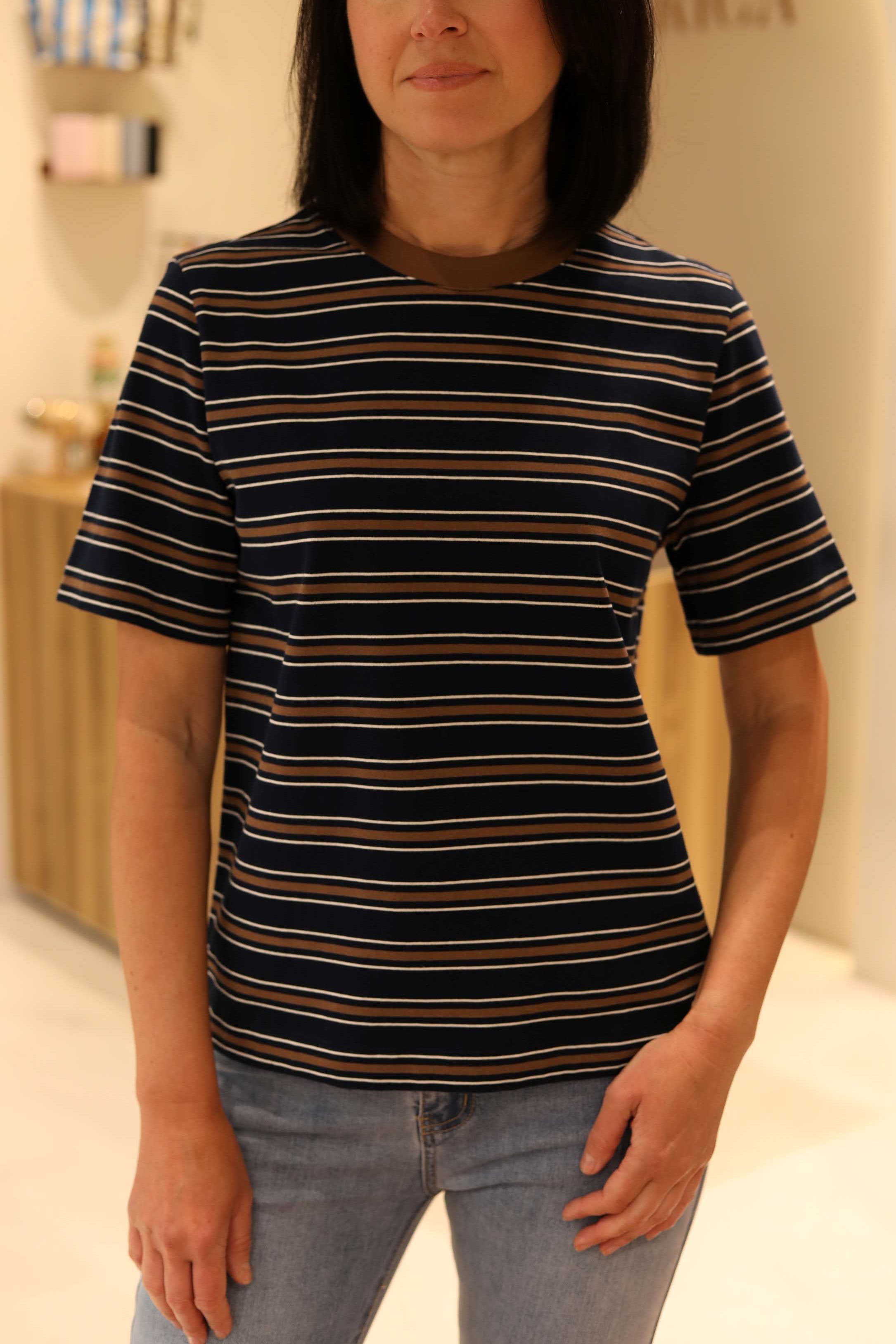 T-SHIRT IN 100% COTONE A RIGHE