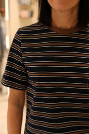 T-SHIRT IN 100% COTONE A RIGHE