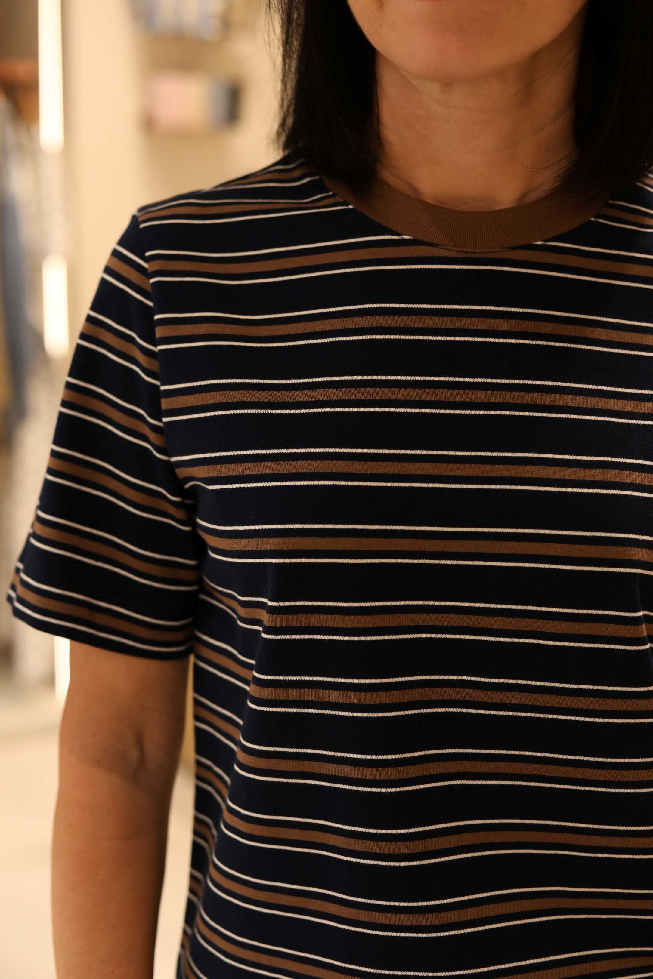 T-SHIRT IN 100% COTONE A RIGHE