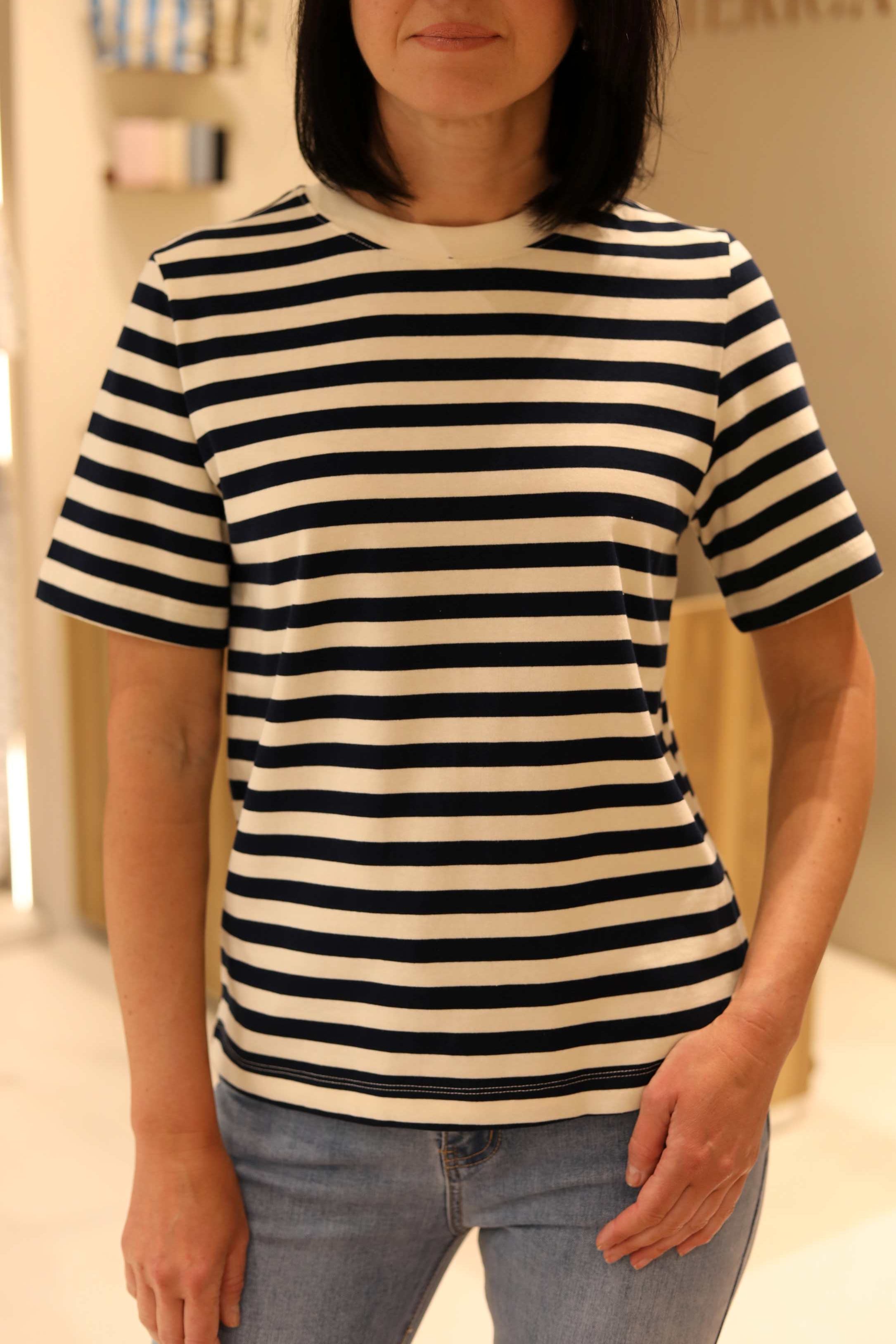 T-SHIRT IN 100% COTONE A RIGHE