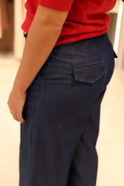PANTALONE A PALAZZO IN DENIM LEGGERO