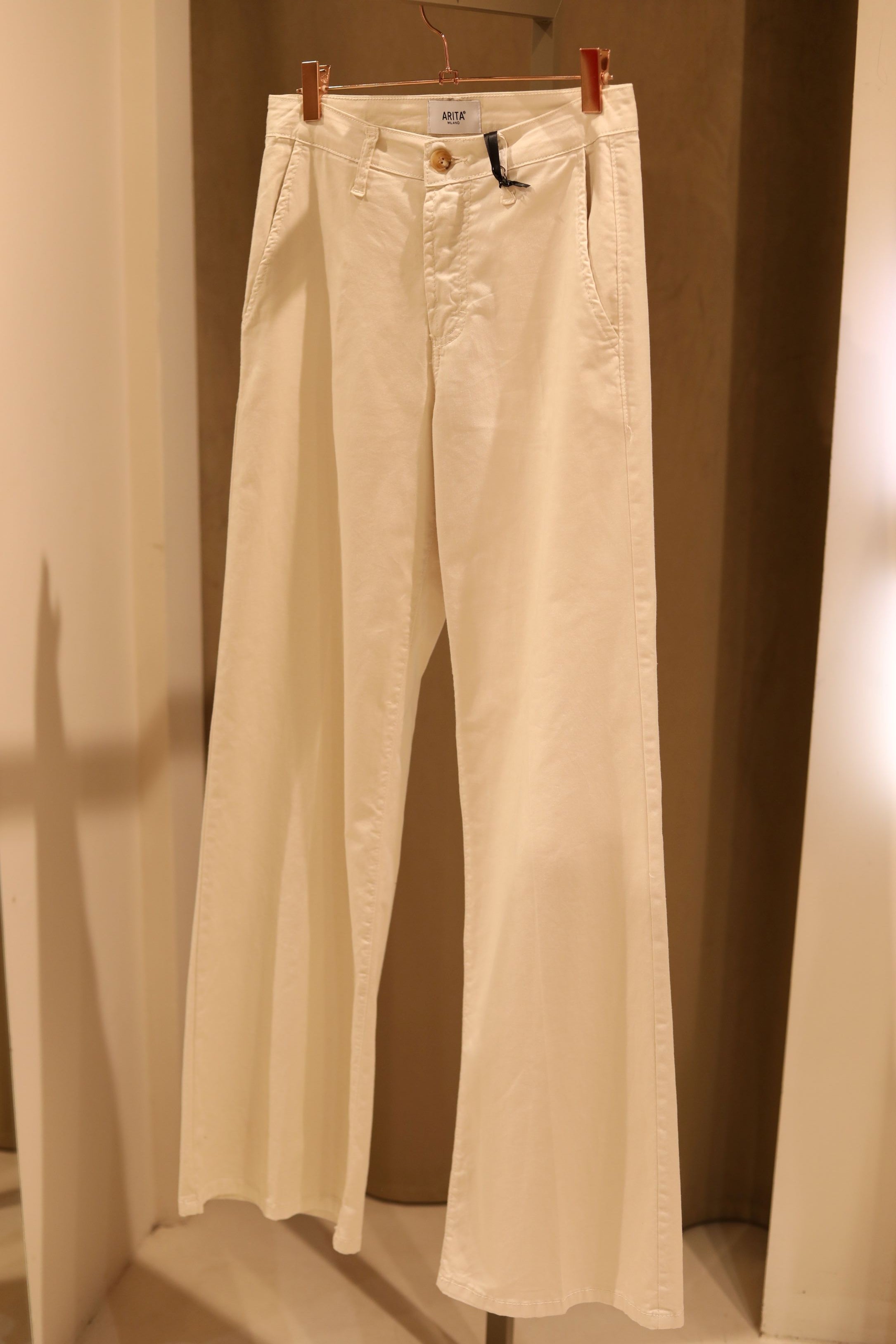 PANTALONE GAMBA DRITTA IN COTONE LEGGERO