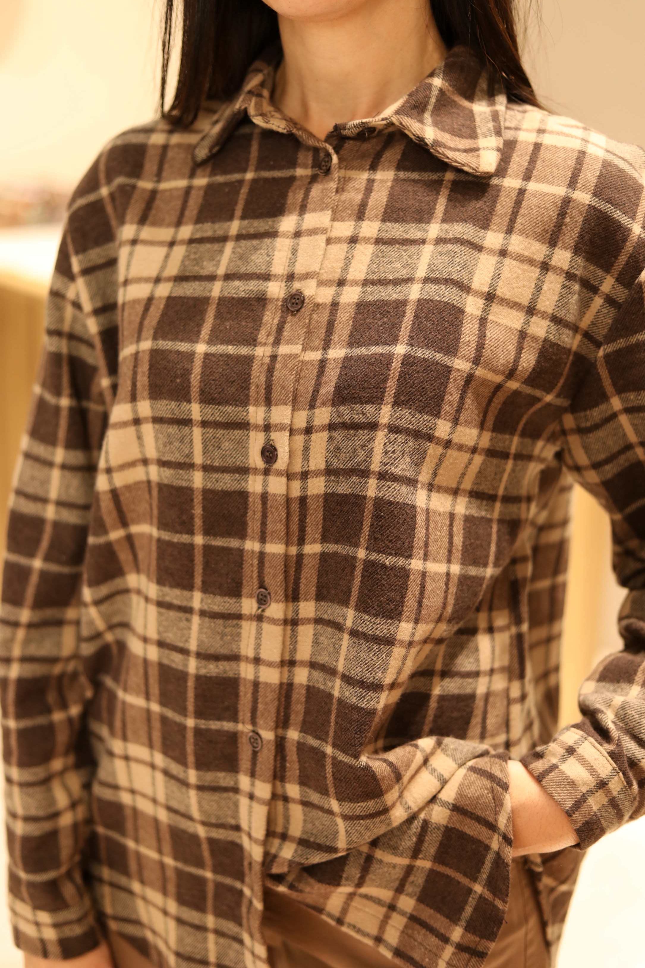 CAMICIA CHECK IN FLANELLA 100% COTONE
