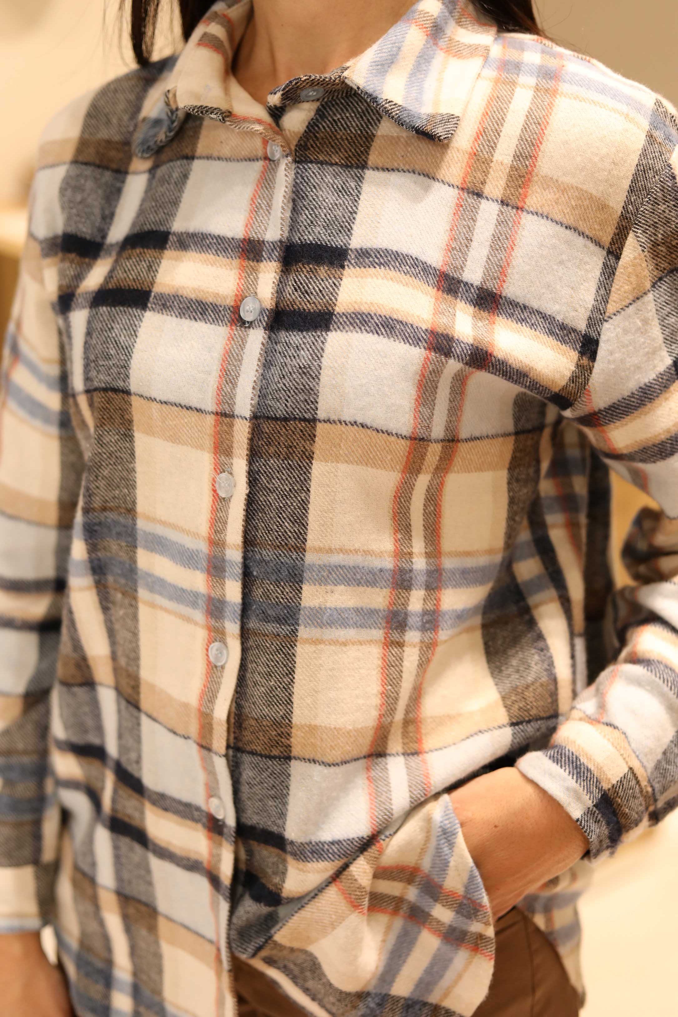 CAMICIA CHECK IN FLANELLA 100% COTONE