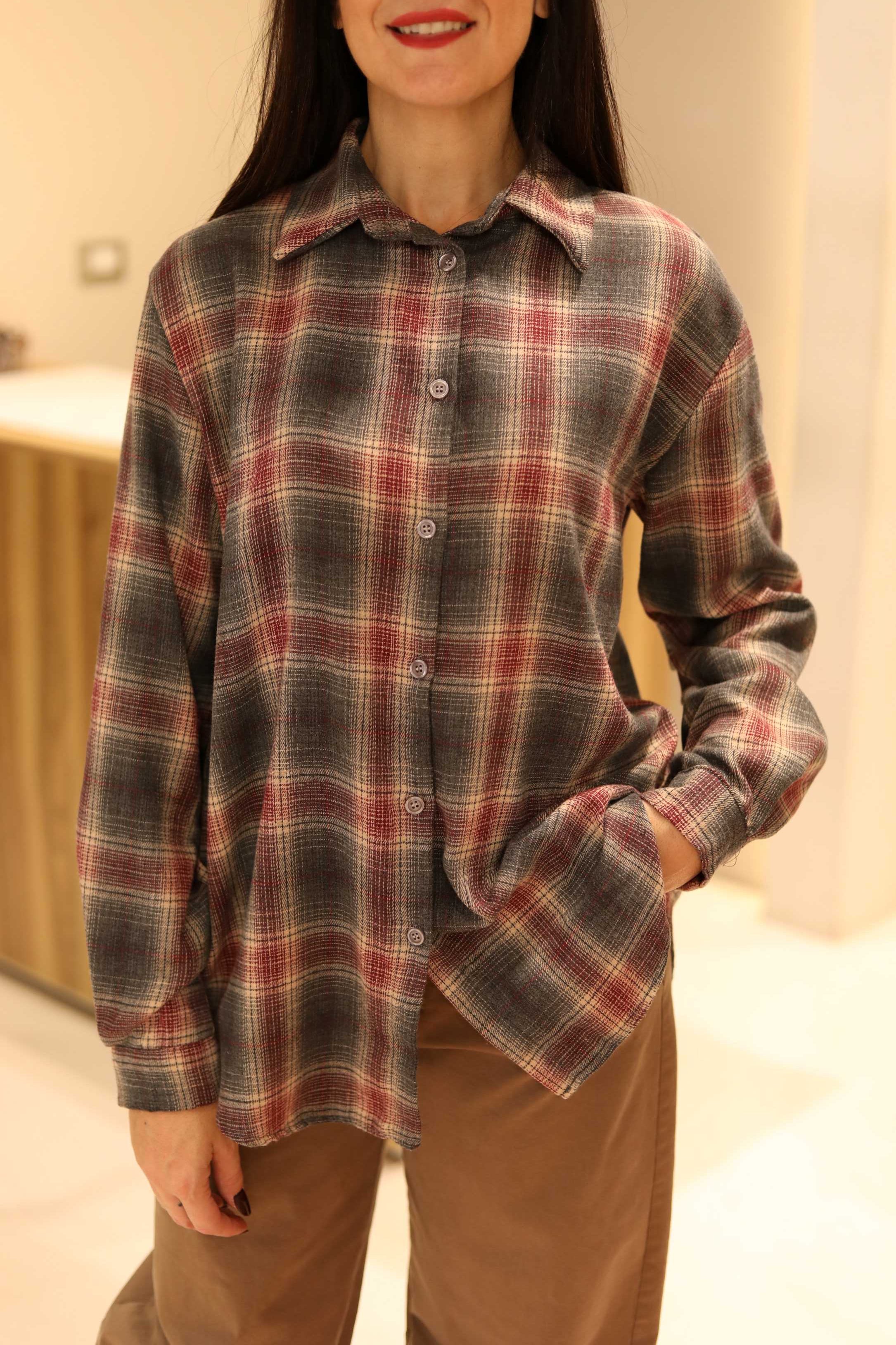 CAMICIA CHECK IN FLANELLA 100% COTONE