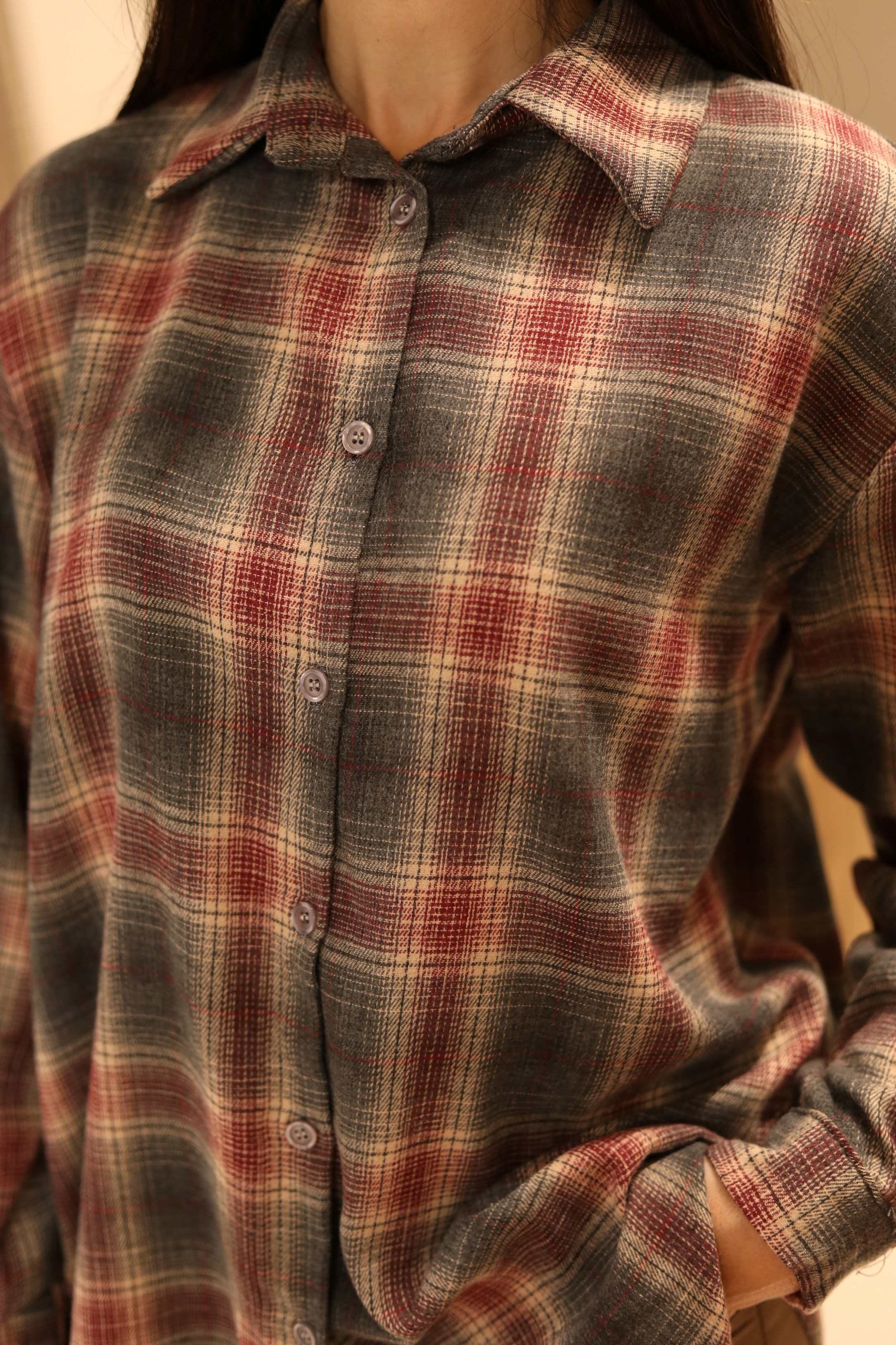 CAMICIA CHECK IN FLANELLA 100% COTONE