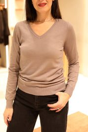 MAGLIA SLIM FIT CON SCOLLO A V IN CALDA VISCOSA