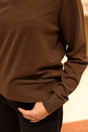MAGLIA CON SCOLLO A V IN CALDA VISCOSA - FIT MORBIDO