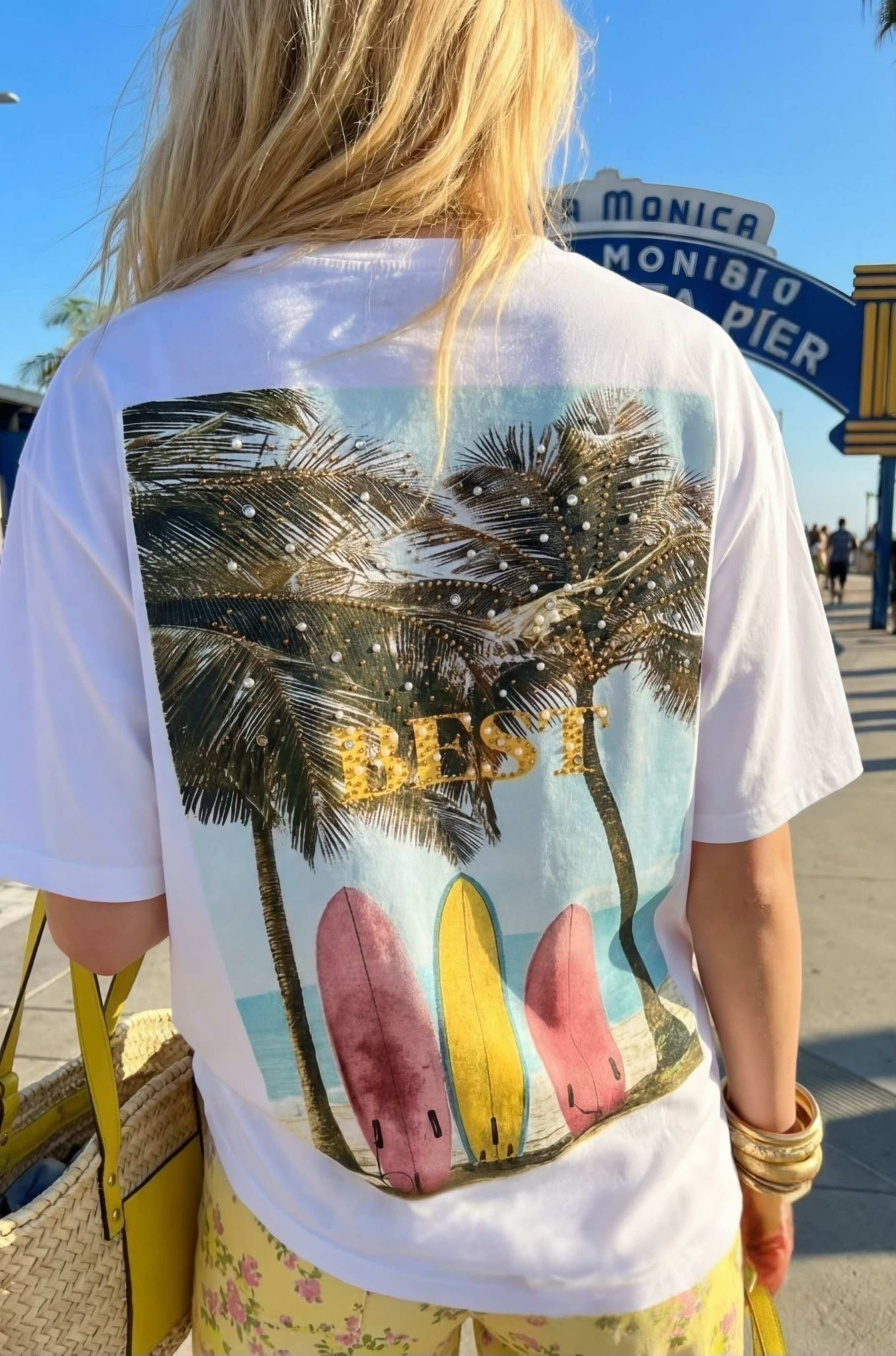 T-SHIRT OVER IN COTONE CON STAMPA POSTERIORE