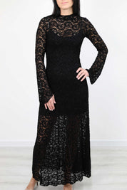 ABITO LUNGO IN PIZZO