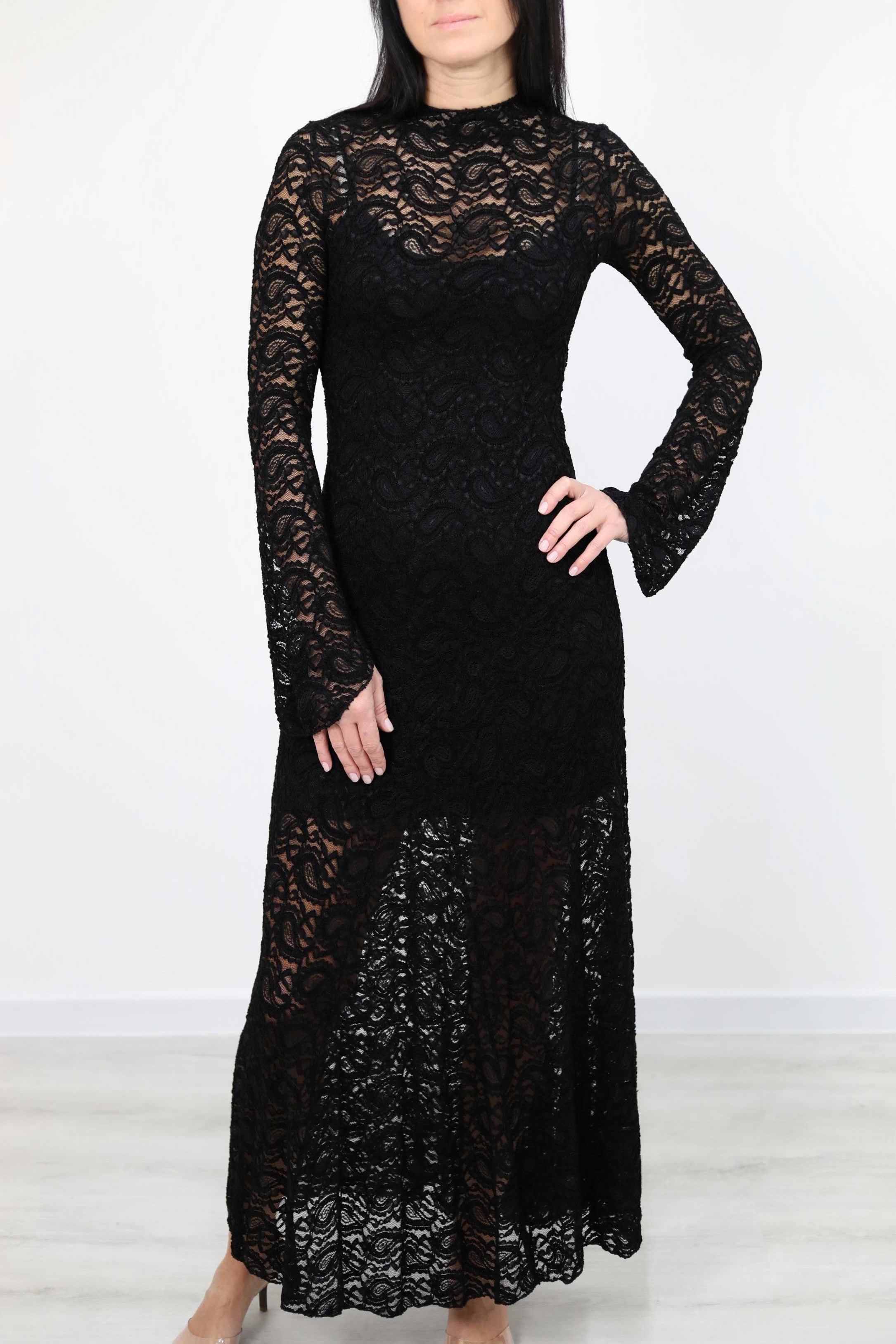 ABITO LUNGO IN PIZZO