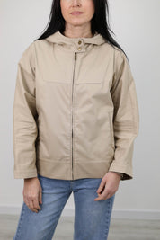 BOMBER MANICA AMPIA CON CAPPUCCIO