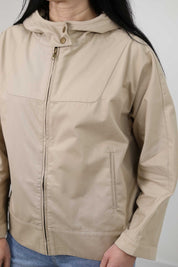 BOMBER MANICA AMPIA CON CAPPUCCIO