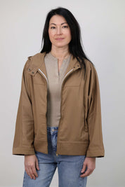 BOMBER MANICA AMPIA CON CAPPUCCIO