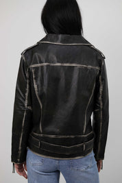 GIACCA BIKER EFFETTO PELLE