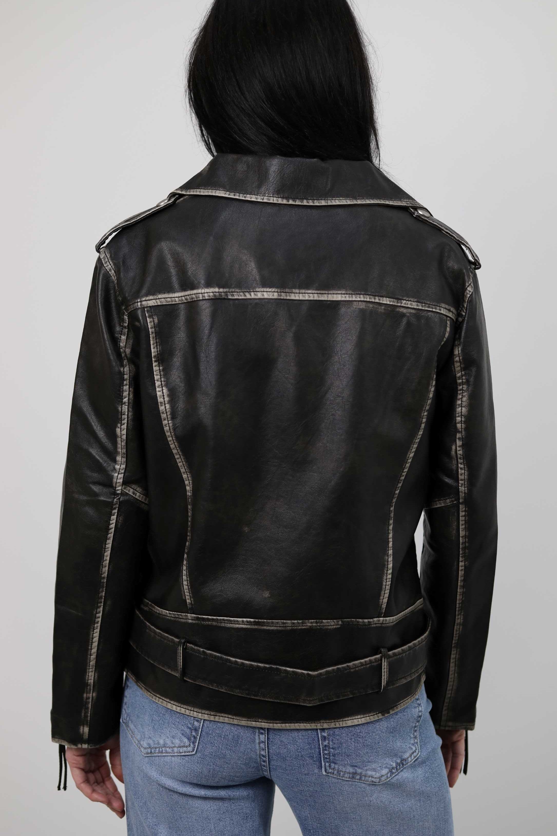 GIACCA BIKER EFFETTO PELLE