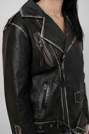 GIACCA BIKER EFFETTO PELLE