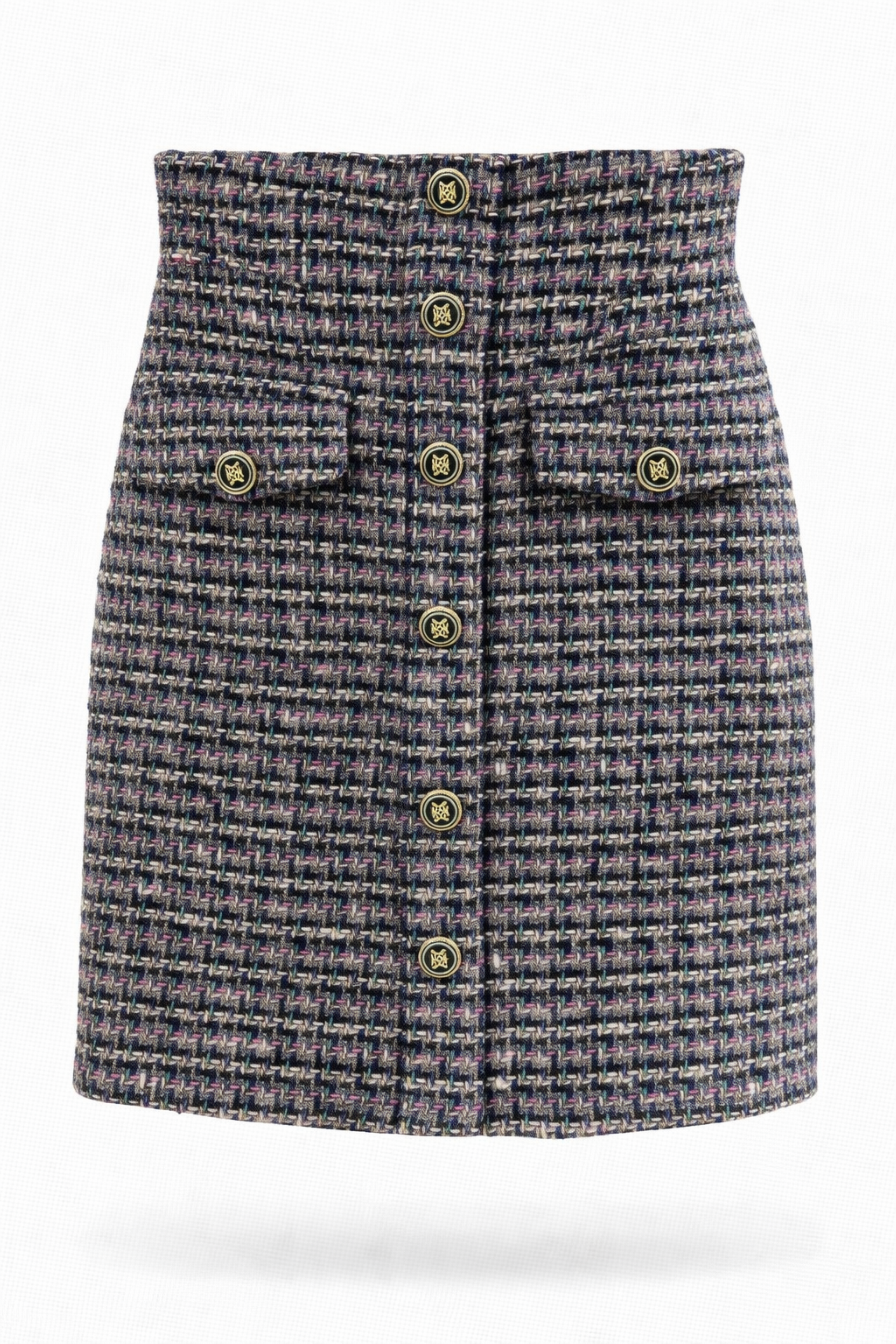 GONNA IN TWEED CON BOTTONI GIOIELLO